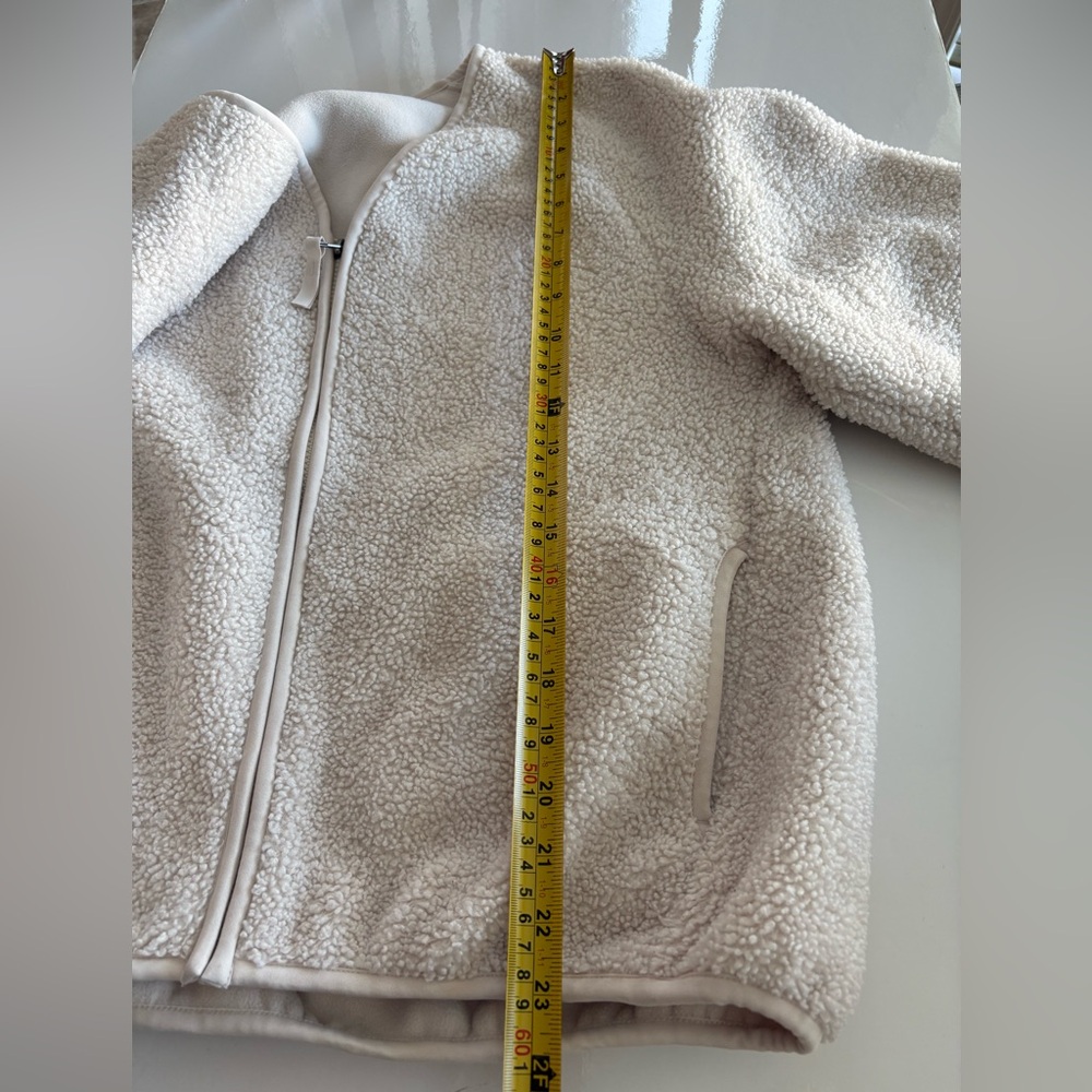 Uniqlo Fleece/Teddy Jacket cream - Picture 6 of 12